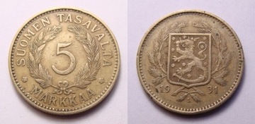 Finlandia 5 markka 1931 r.