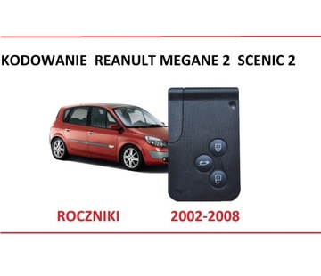 Karta Renault Megane 2 Scenic 2 Laguna kodowanie 