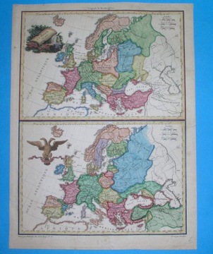 1810 MAPA EUROPA POLSKA PIASTOWIE LECHICI oryginał