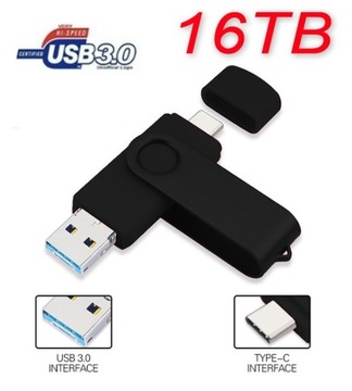 Pendrive USB3 16TB, C-Type, kabel, nowy