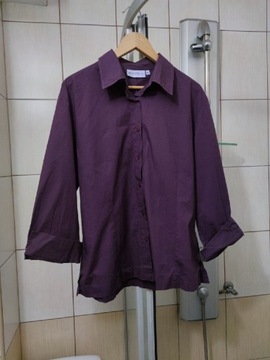 Bluzka koszula damska fioletowa rękaw 3/4 XL