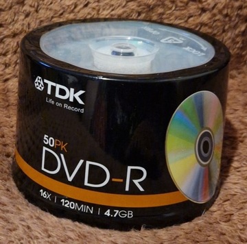 TDK  DVD-R 50szt 4.7GB 16X