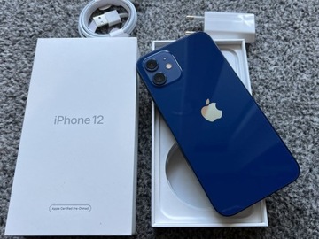 iPhone 12 128GB BLUE NIEBIESKI Pacific Bateria 96%