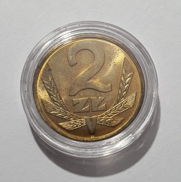 2 zł złote 1976 w kapslu Stan 1/-1