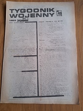 Tygodnik Wojenny Solidarność nr 40 z 11.11.1982