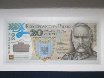 Banknot20 zlotych 2014r. 