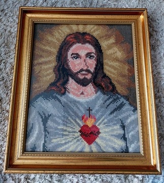 Przepiękny, ręcznie wykonany obraz Jezusa