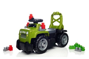 Mega Bloks, Jeep zielony, jeździk z klockami, 11 e