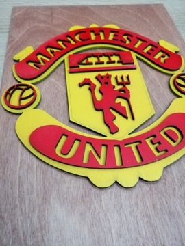 Logo Menchester United 2D recznie robiony Prezent