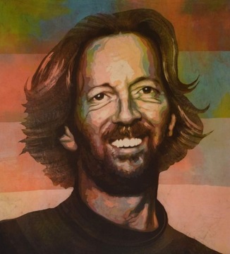 Obraz Batik na płótnie bawełnianym. Eric Clapton