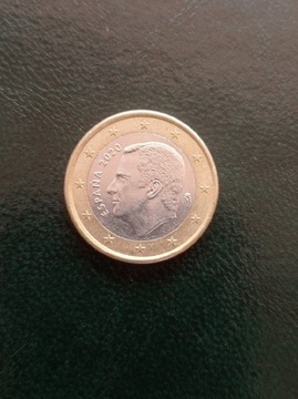 Hiszpania - 1 euro 2020r.