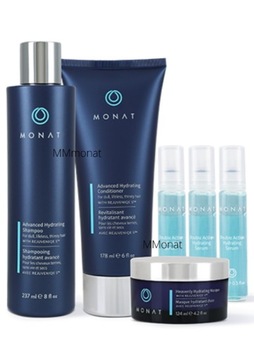 MONAT ADVANCED HYDRATI SZAMPON ODŻYWKA MASKA SERUM