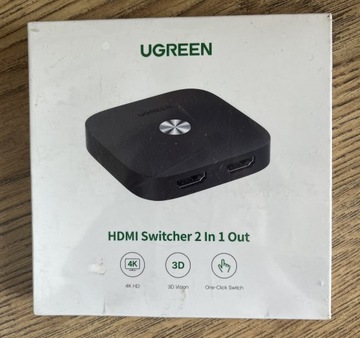 HDMI switcher 2in1 out UGREEN 4K HD 3D vision