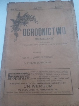 OGRODNICTWO Miesięcznik ilustrowany 5/1930