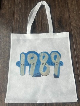 torba taylor swift 1989 blue white tote bag