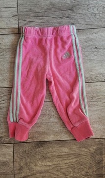 Adidas różowe spodnie dresowe 9-12 miesięcy