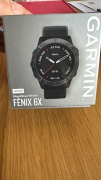 Fenix 6X Sapphire z powłoką węglową DLC na gwarancji, jak nowy.