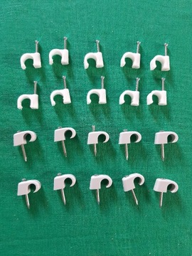 Uchwyty kablowe białe-szare 7-11 mm 20 sztuk