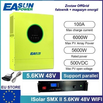 Falownik EaSun SMX II 5,6kW i magazyn energii.