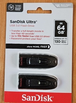 Pendrive SanDisck Ultra  64GB USB-A 2 szt