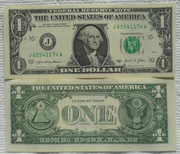 USA Jerzy Waszyngton $ 1 dolar dollar 2021 J10