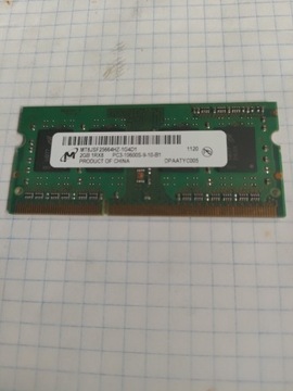 Pamięć RAM Micron 2GB DDR3 SO-DIMM