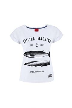 Koszulka Sailing Machine z wielorybami