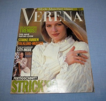 VERENA 3/1990 wzory modne swetry modele niemiecka