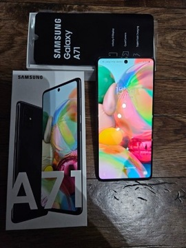 Samsung Galaxy A71 DS + szkło na ekranie + SD 32GB