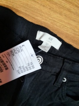 Spodnie jeans H&M czarne rurki nowe metka  M / 38