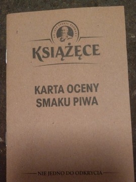 Karta oceny smaku piwa Tyskie Książęce