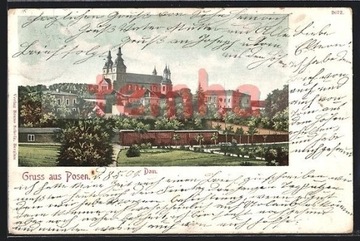 POZNAŃ Gruss aus Posen Dom  katedra 1902