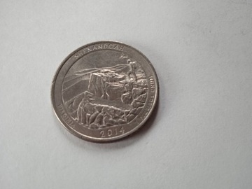 V/14 USA VIRGINIA 25 CENTS 2014