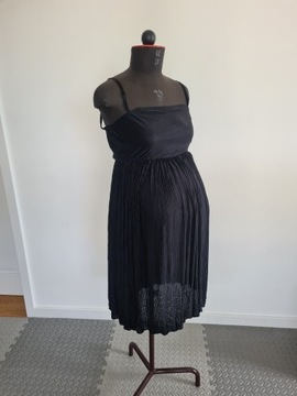 Lekka sukienka ciążowa L 40 XL 42 plisowana