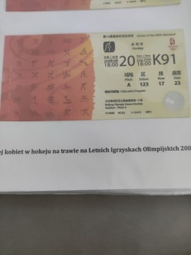 Igrzyska Olimpij Pekin2008 hokej na trawie kobiet