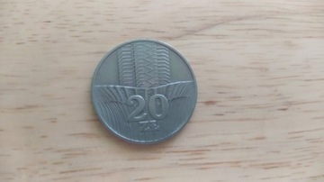 Moneta 20 zł PRL Wieżowiec i Kłosy