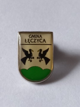 Herb gmina Łęczyca przypinka pin odznaka wpinka