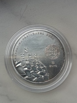 Portugalia 8 euro 2003 r Lizbona srebro 
