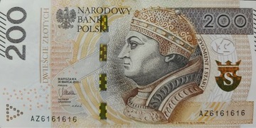 banknot kolekcjonerski 200 zł