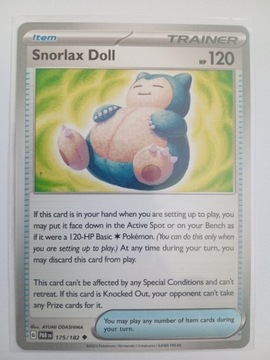 Pokemon TCG Snorlax Doll 175/182 Paradox Rift