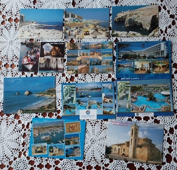 Malta i Cypr,zestaw 11 pocztówek