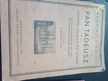 Pan Tadeusz czyli ostatni zajazd oprac. Pini 1933