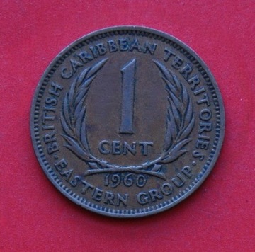 1 Cent  1960 r -    Karaiby     Ładna !!