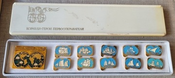 Odznaki ZSRR 11 szt. Kompletny zestaw statków