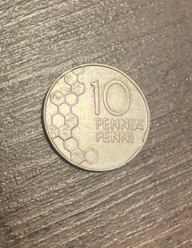 10 Penni pennia 2000 Finlandia moneta