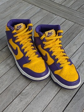 Nike Dunk High Retro 42 Los Angeles Lakers Fiolet