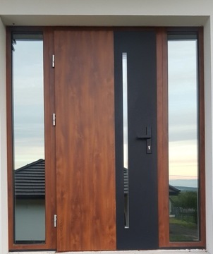 Drzwi zewnętrzne wejściowe z montażem do domu