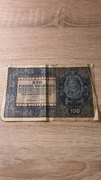 Banknot Sto Marek Polskich Polska 1919 rok