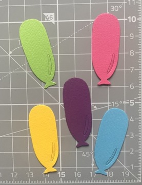 Scrapki  Balony  podłużne 10szt. Mix kolor