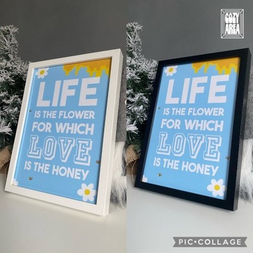 Plakat A4 "Life is the flower..."  + ramka